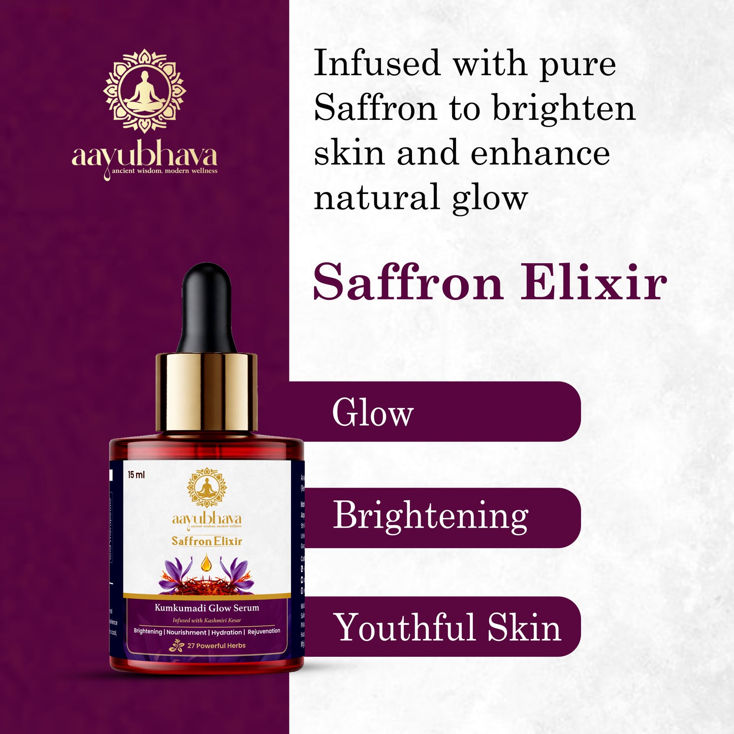Saffron Elixir Kumkumadi Serum - "Timeless Glow"